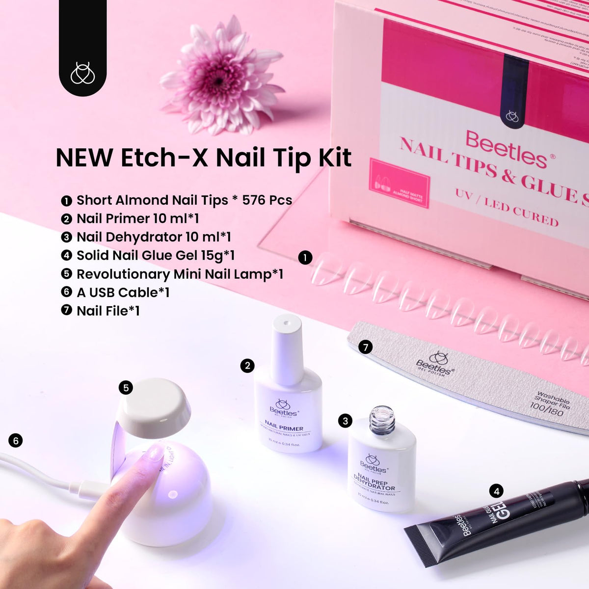 User applying beetles Gel Nail Kit at home