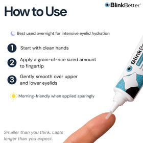 User applying BlinkBetter Eyelid Ointment 10g