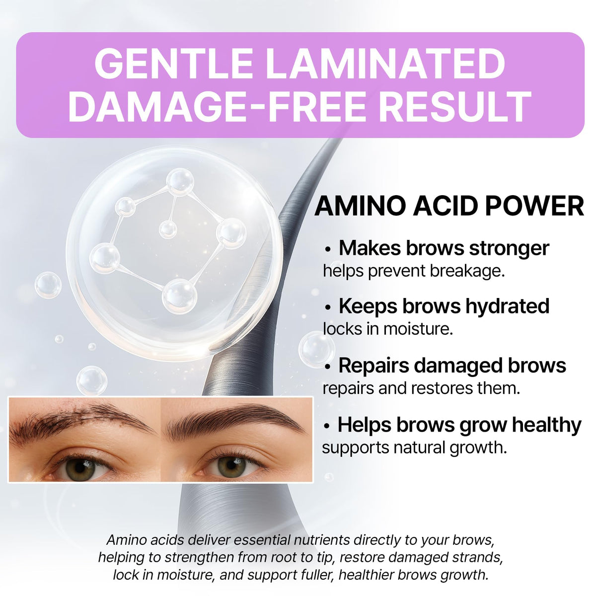 User applying CLIONE Brow Lamination Kit at home