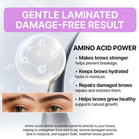 User applying CLIONE Brow Lamination Kit at home