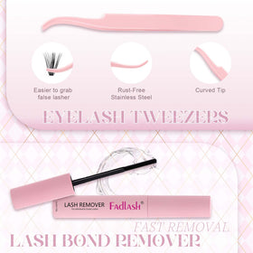 User applying FADLASH Lash Clusters at home