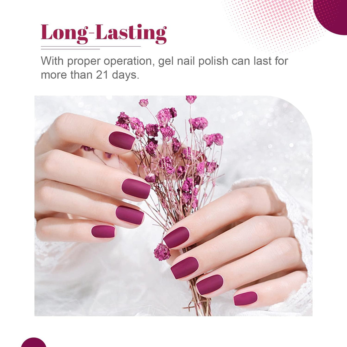 User applying gel nail polish with the smart lamp