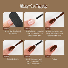 User applying JODSONE gel nail polish at home