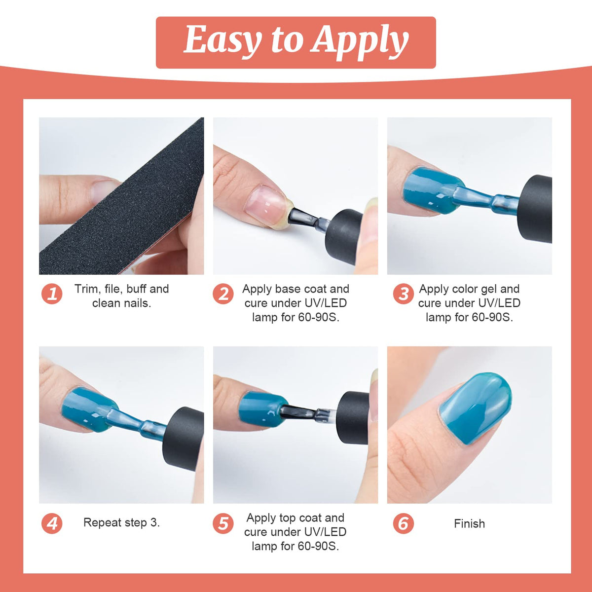 User applying JODSONE gel nail polish at home