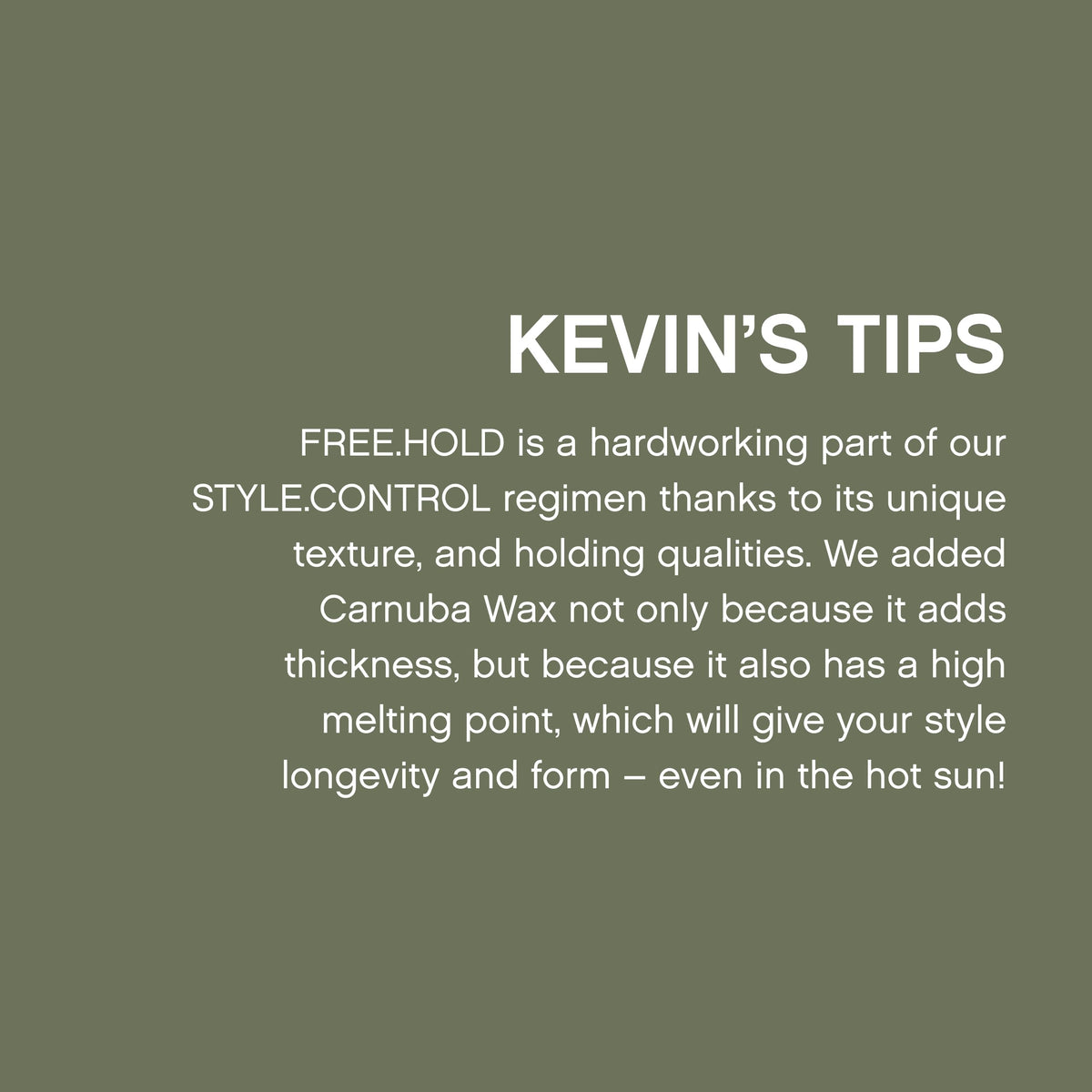 User applying KEVIN.MURPHY FREE.HOLD Hair Styling Paste