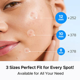 User applying LitBear acne patch on face