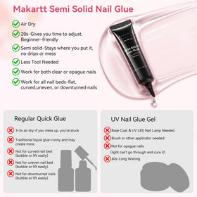 User applying Makartt Press On Nail Glue for DIY nails