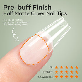 User applying modelones nail glue on nail tips