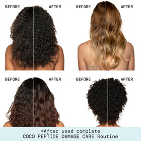 User applying Pacifica Coco Peptide Damage Care Conditioner