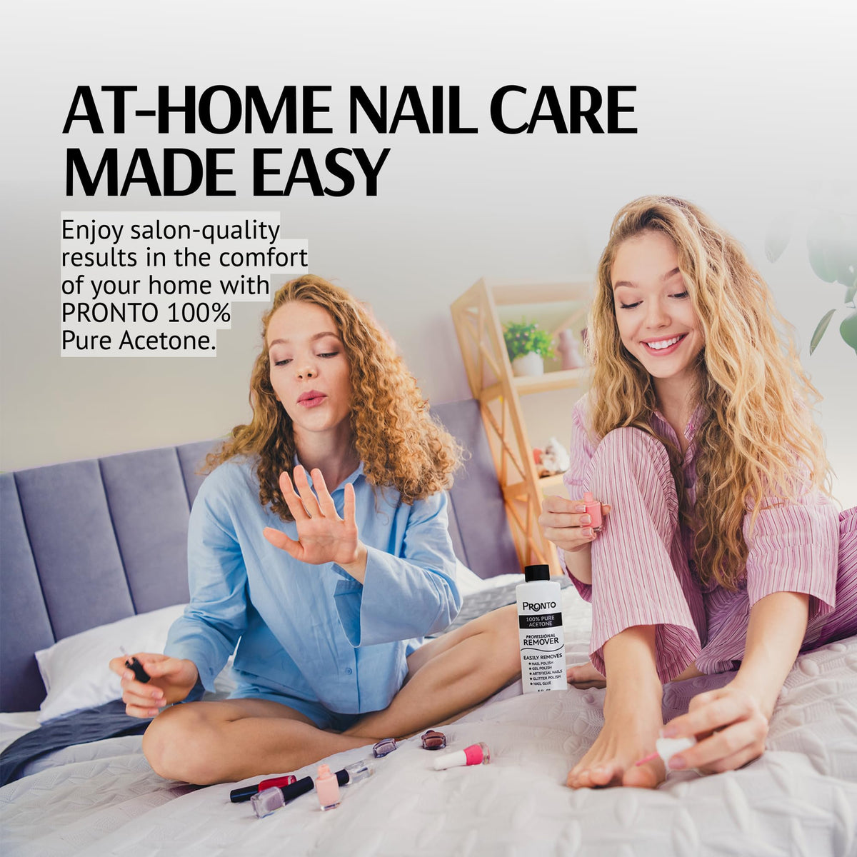 User applying Pronto nail repair on nails