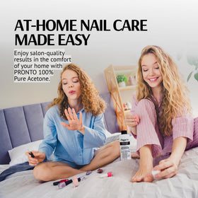 User applying Pronto nail repair on nails
