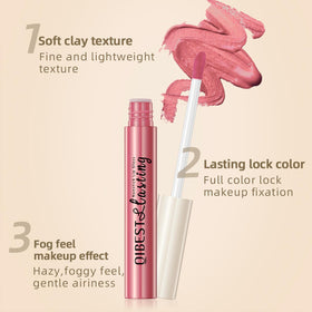 User applying QiBest Velvet Matte Liquid Lipstick