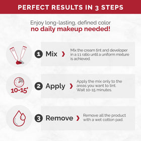 User applying RB RENATA BEAUTY Tint Kit at home
