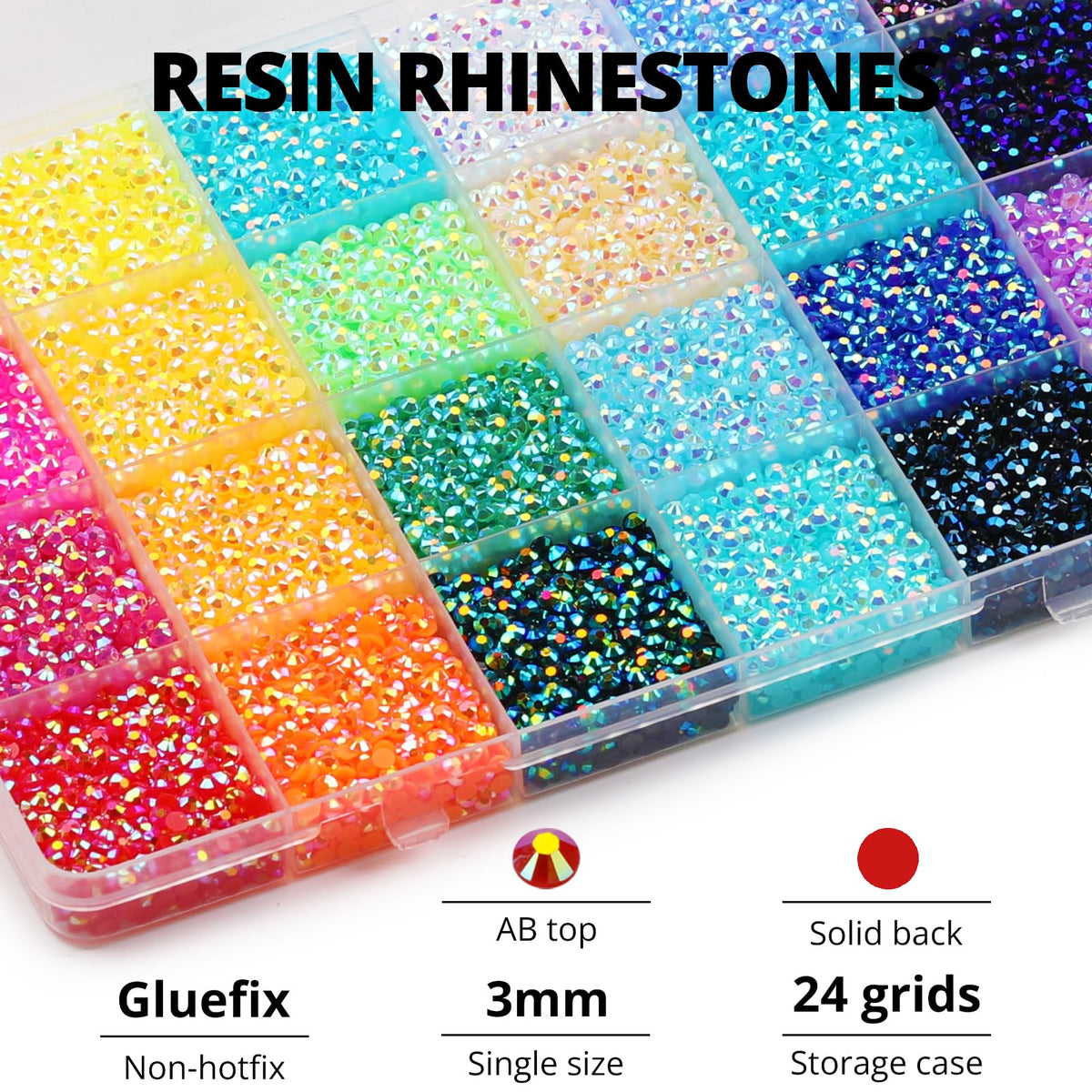 User applying rhinestones with wax tip gem picker and glue