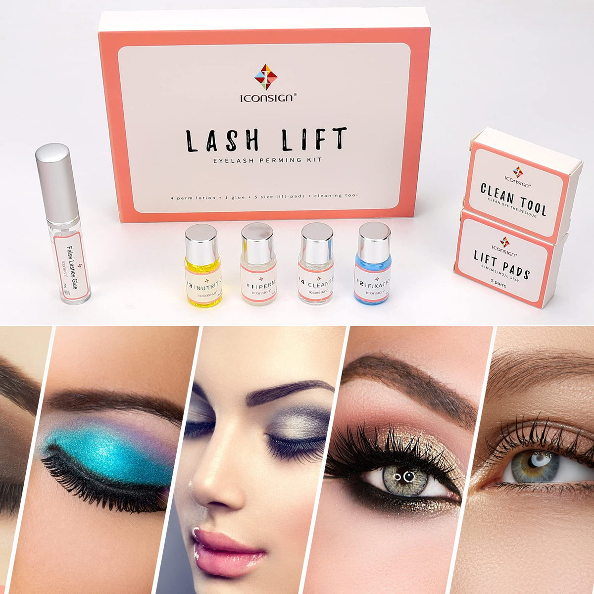 User applying RONKIE Lash Lift Kit in a home setting