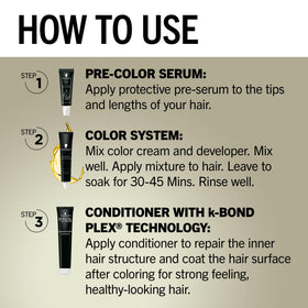 User applying Schwarzkopf Keratin Blonde Hair Dye at home