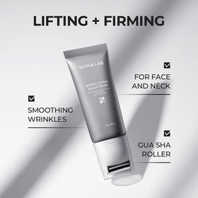 User applying SKIN & LAB Bakuchiol Eye Serum around eyes