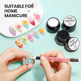 User applying SUPWEE Builder Gel for nail extension