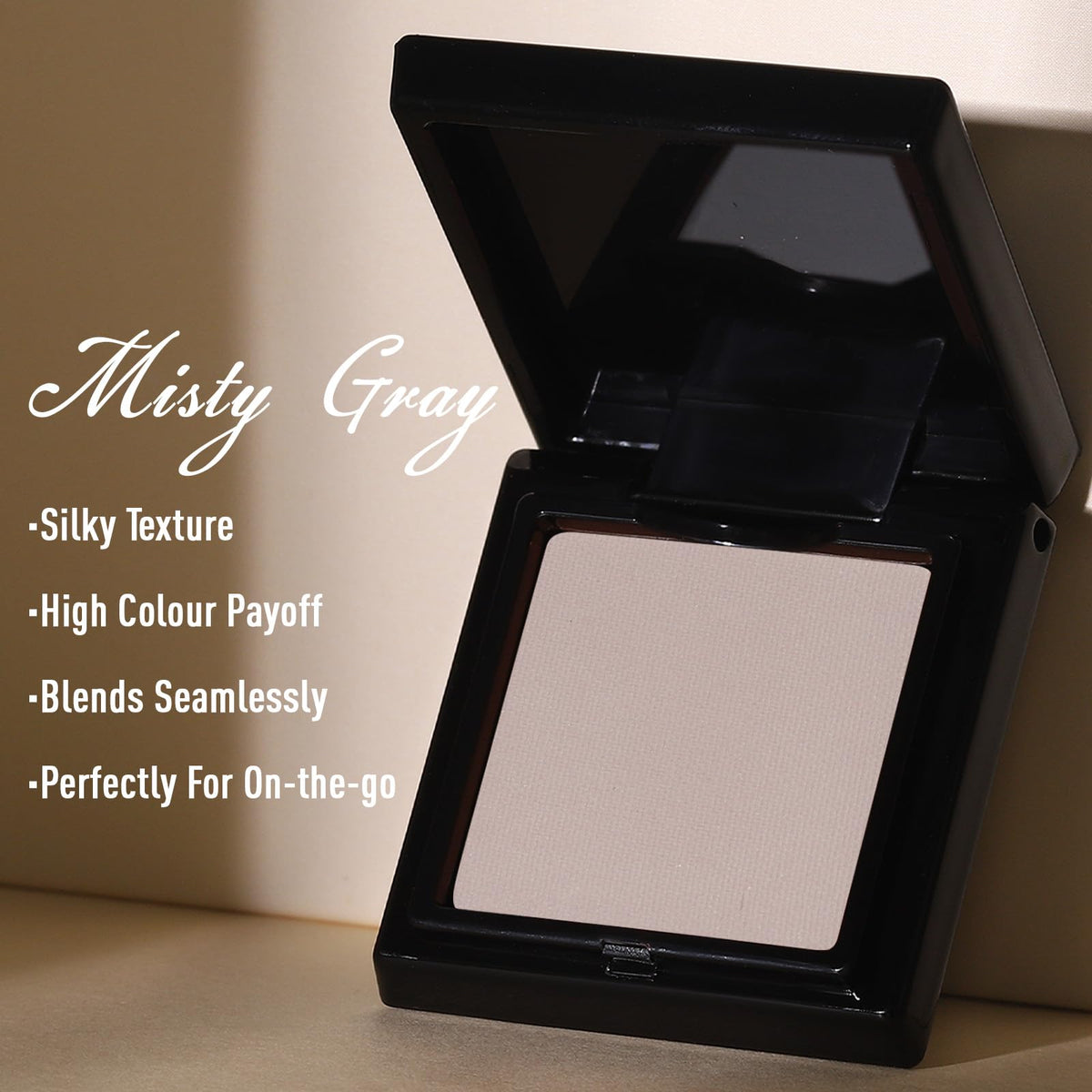 User applying UCANBE Misty Mauve Eyeshadow on eyelid