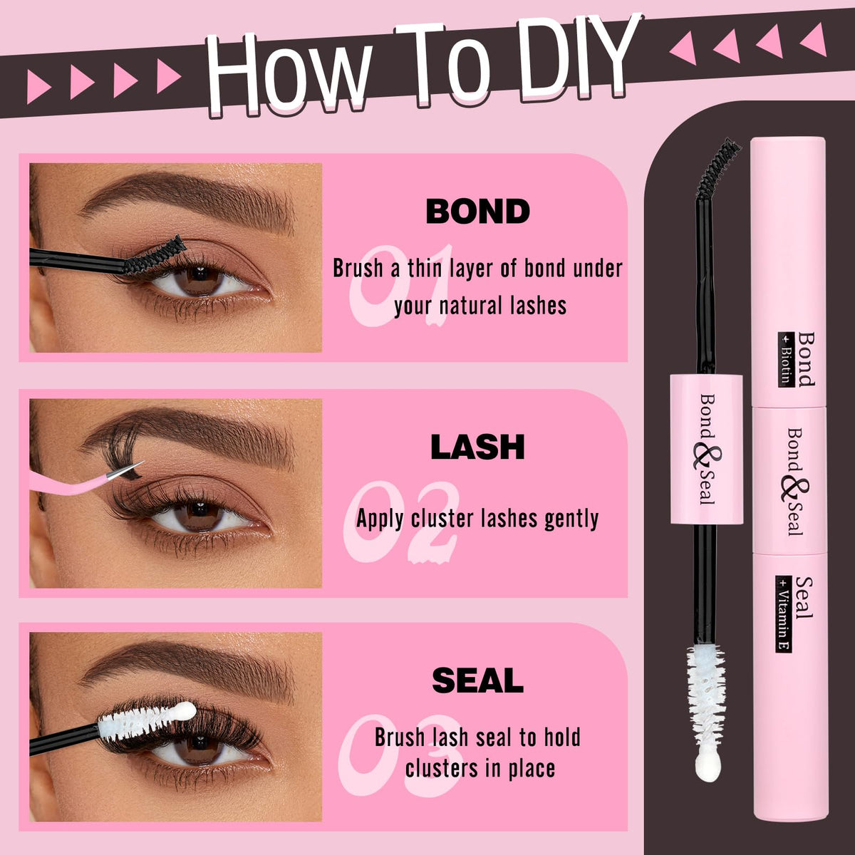 User applying Yawamica eyelash extensions with applicator