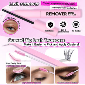 User applying Yawamica Lash Clusters at home