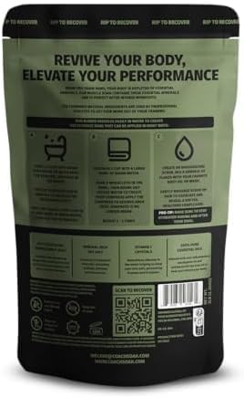 User enjoying a bath with Coach Soak Magnesium Bath Soak