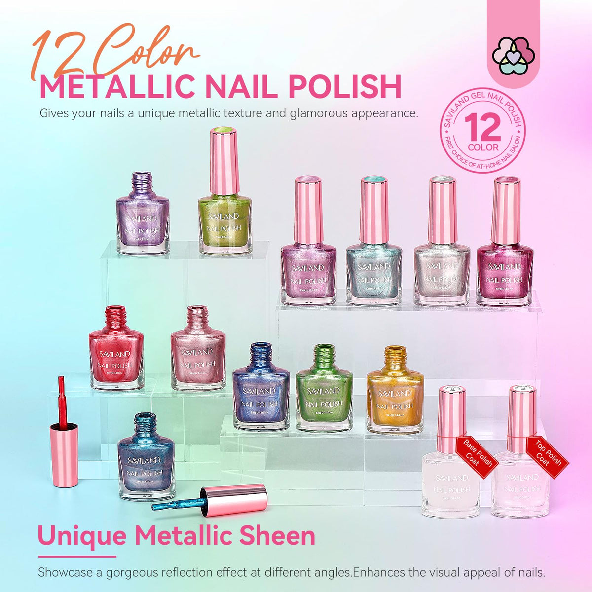 User-friendly brush applicator of SAVILAND nail polish