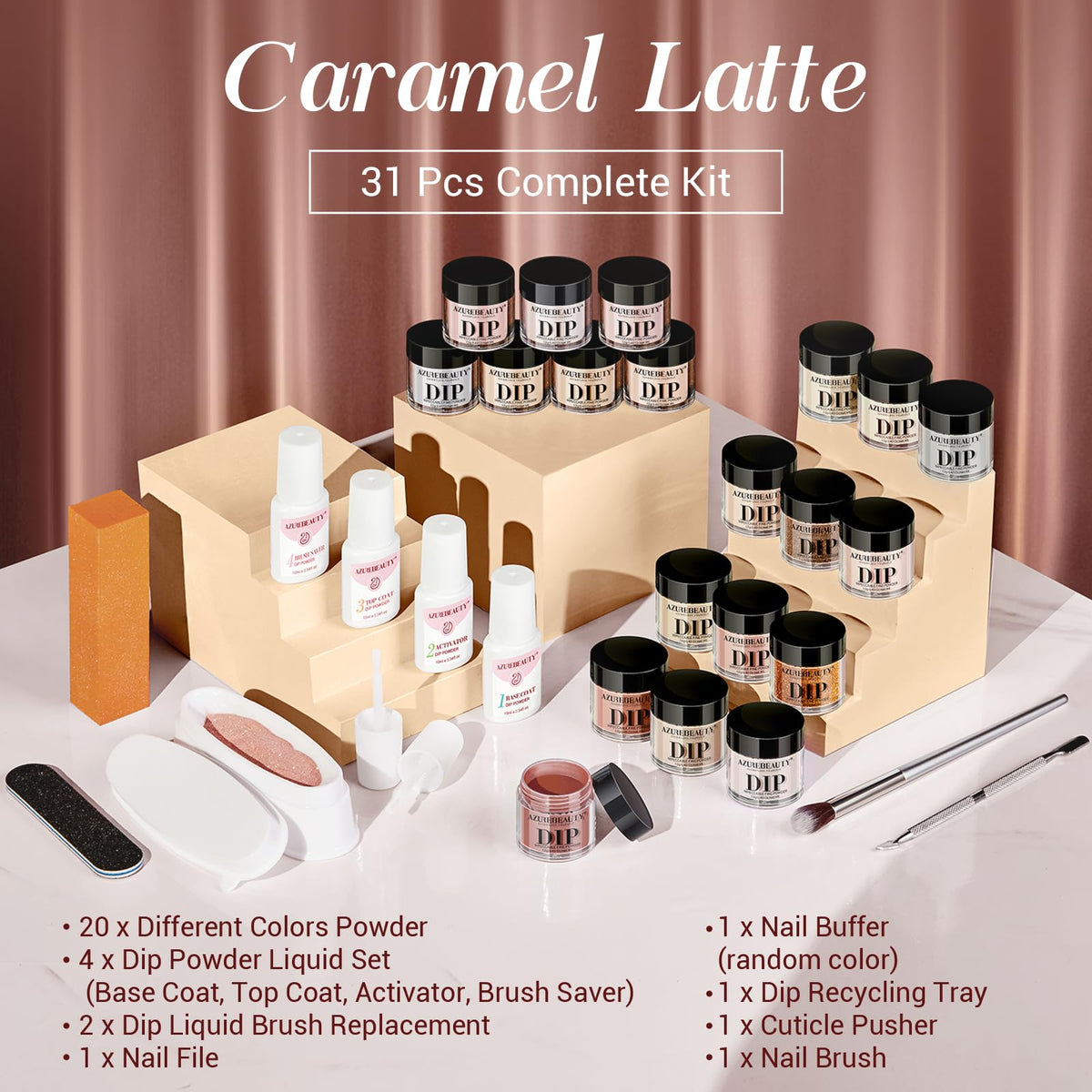 User manual and quick start guide for AZUREBEAUTY dip powder kit
