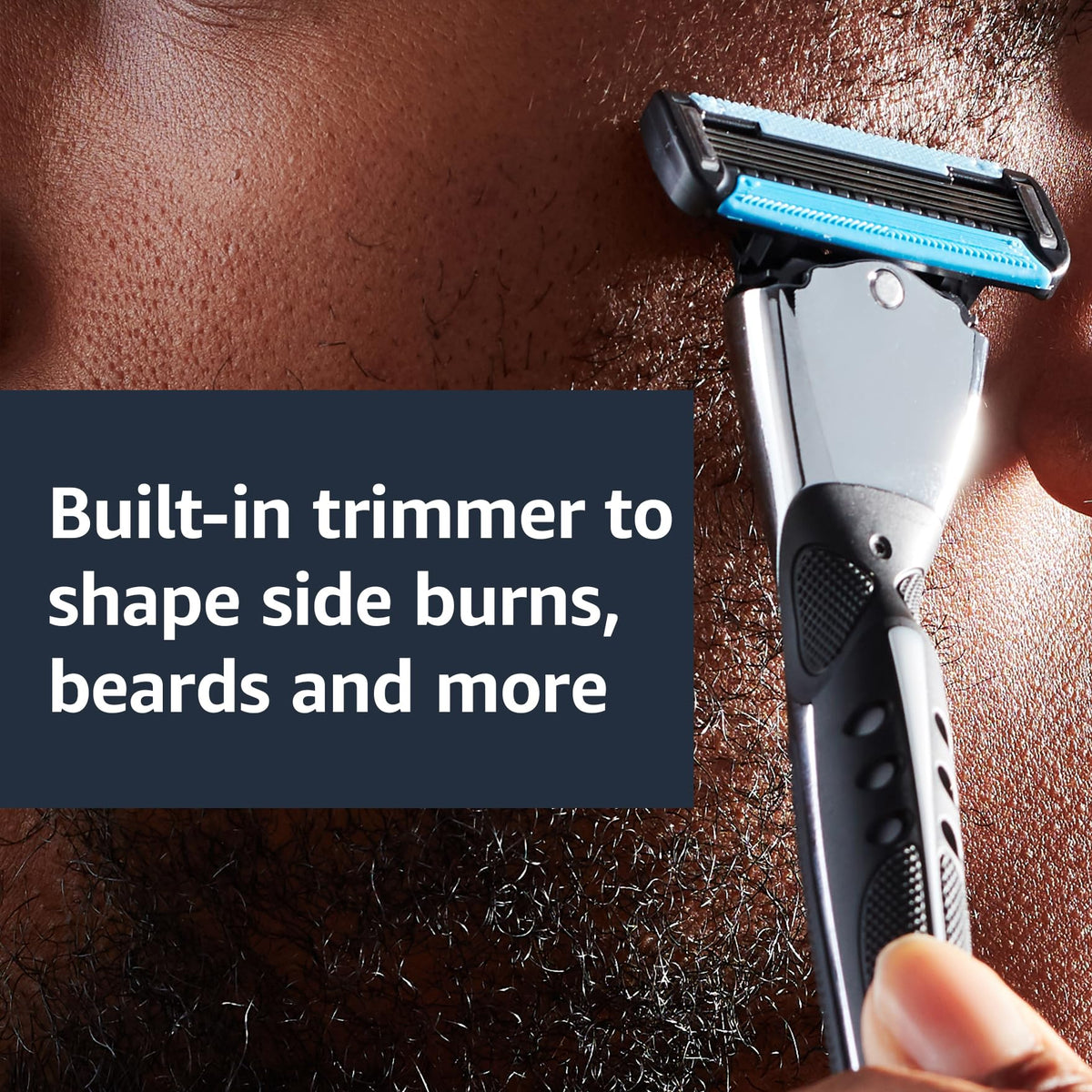 User preparing to shave with Basics razor