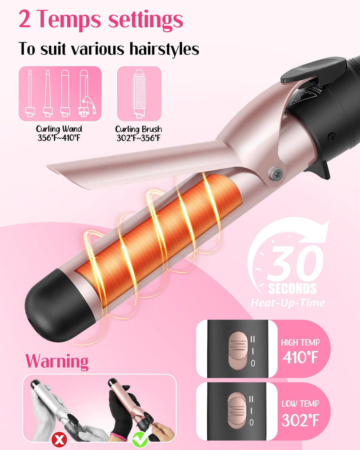 User styling hair with ANIEKIN curling iron