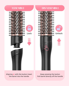User styling hair with Lopeie curling wand
