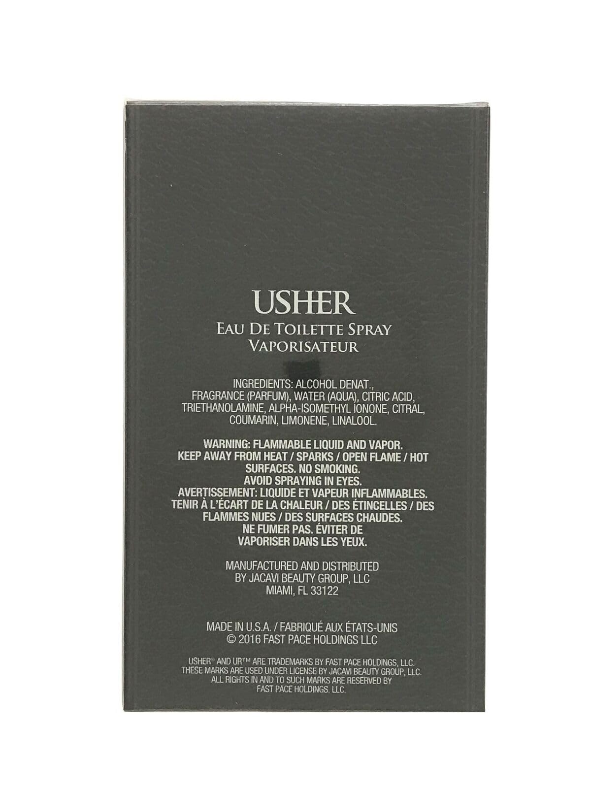 Usher He by Usher Eau de Toilette Spray 3.4 Ounce bottle side view