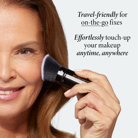 Using Retractable Kabuki Brush with foundation