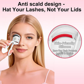 Utook Heated Eyelash Curler in use creating beautiful curls