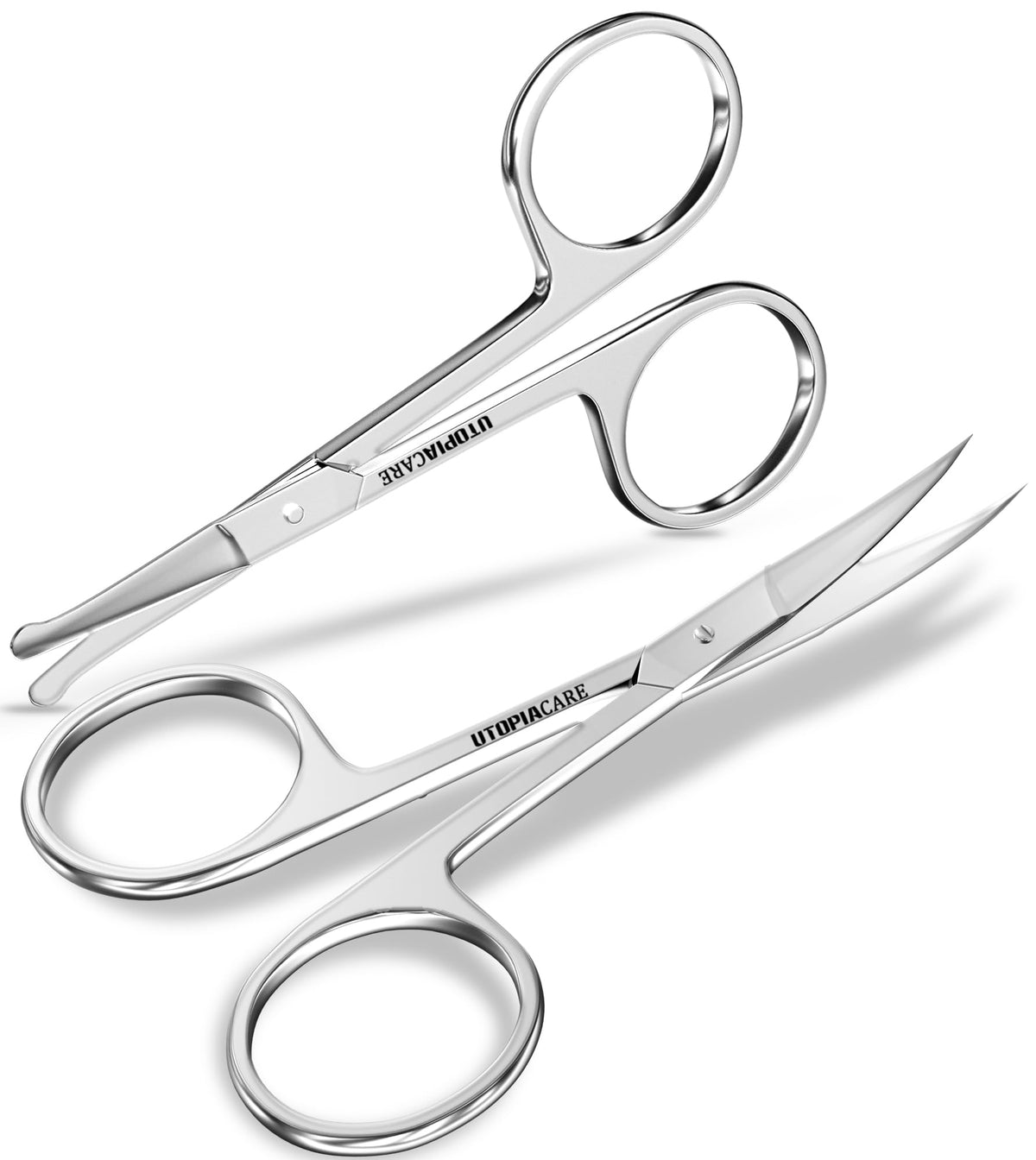 Utopia Care Eyebrow Scissors pack of 2 with curved and rounded scissors