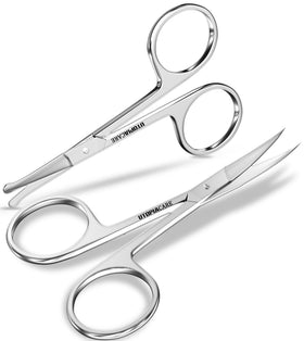 Utopia Care Eyebrow Scissors pack of 2 with curved and rounded scissors