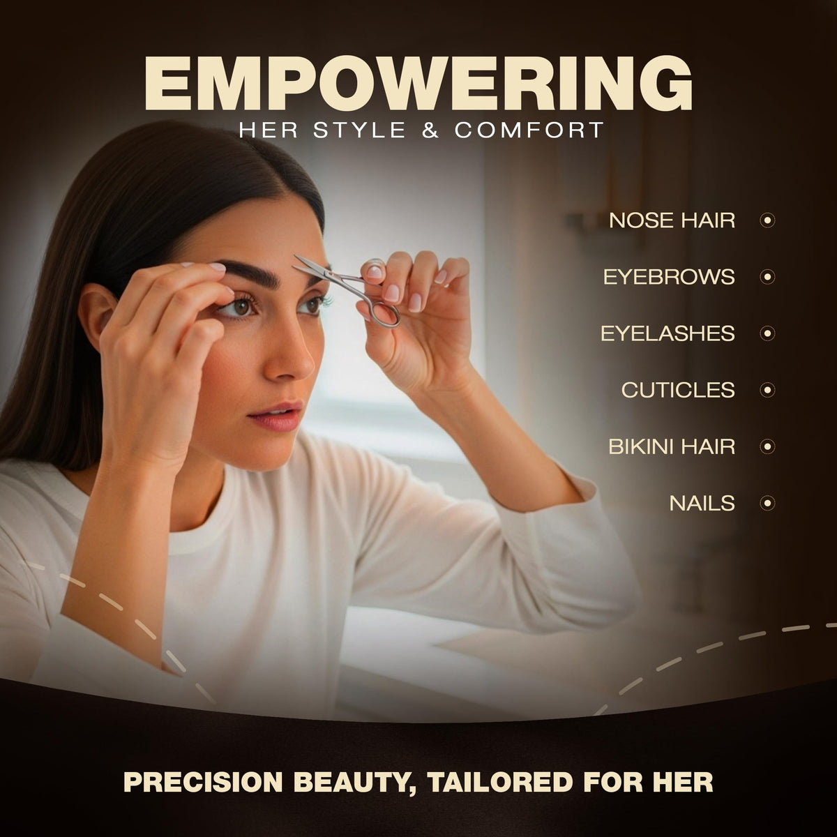 Utopia Care eyebrow scissors with sharp cutting edges