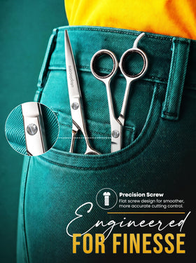 Utopia Care Hair Scissors 6.5 inch on a table