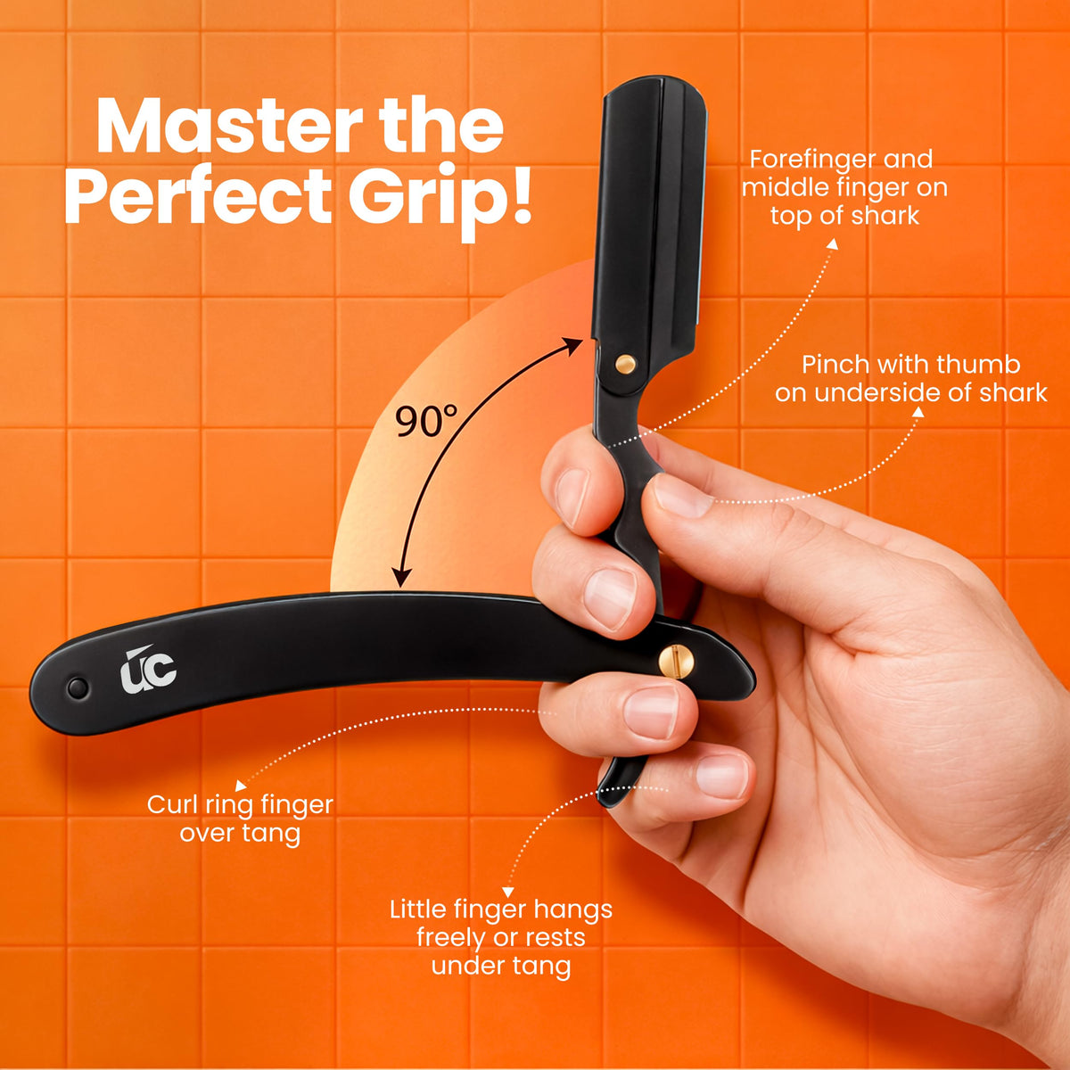 Utopia Care Straight Razor in a grooming kit setting
