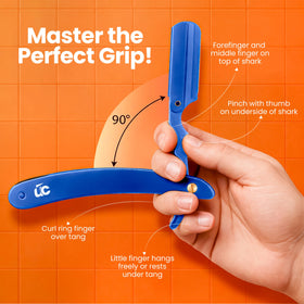 Utopia Care Straight Razor with 100 blades packaging