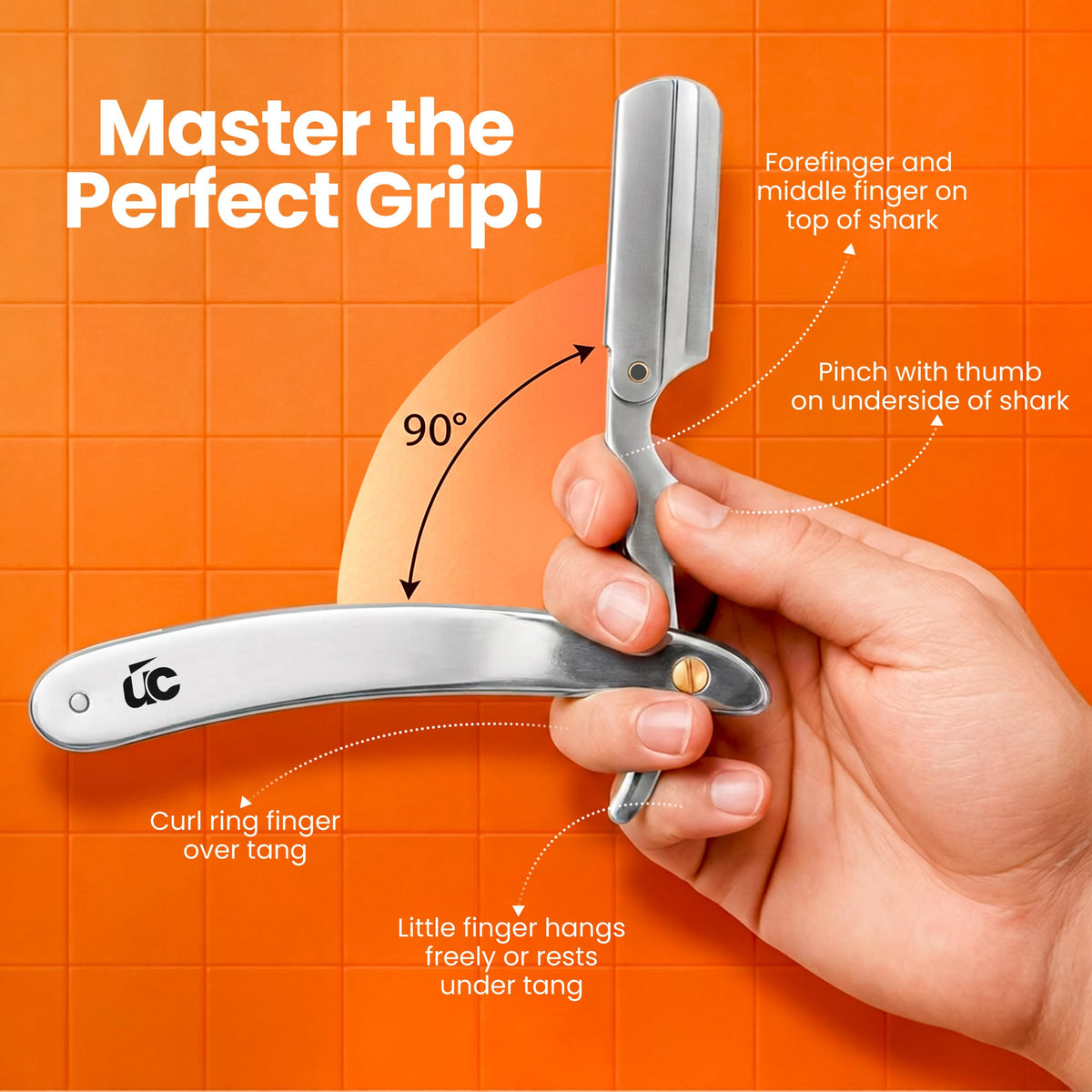Utopia Care Straight Razor with ergonomic grip