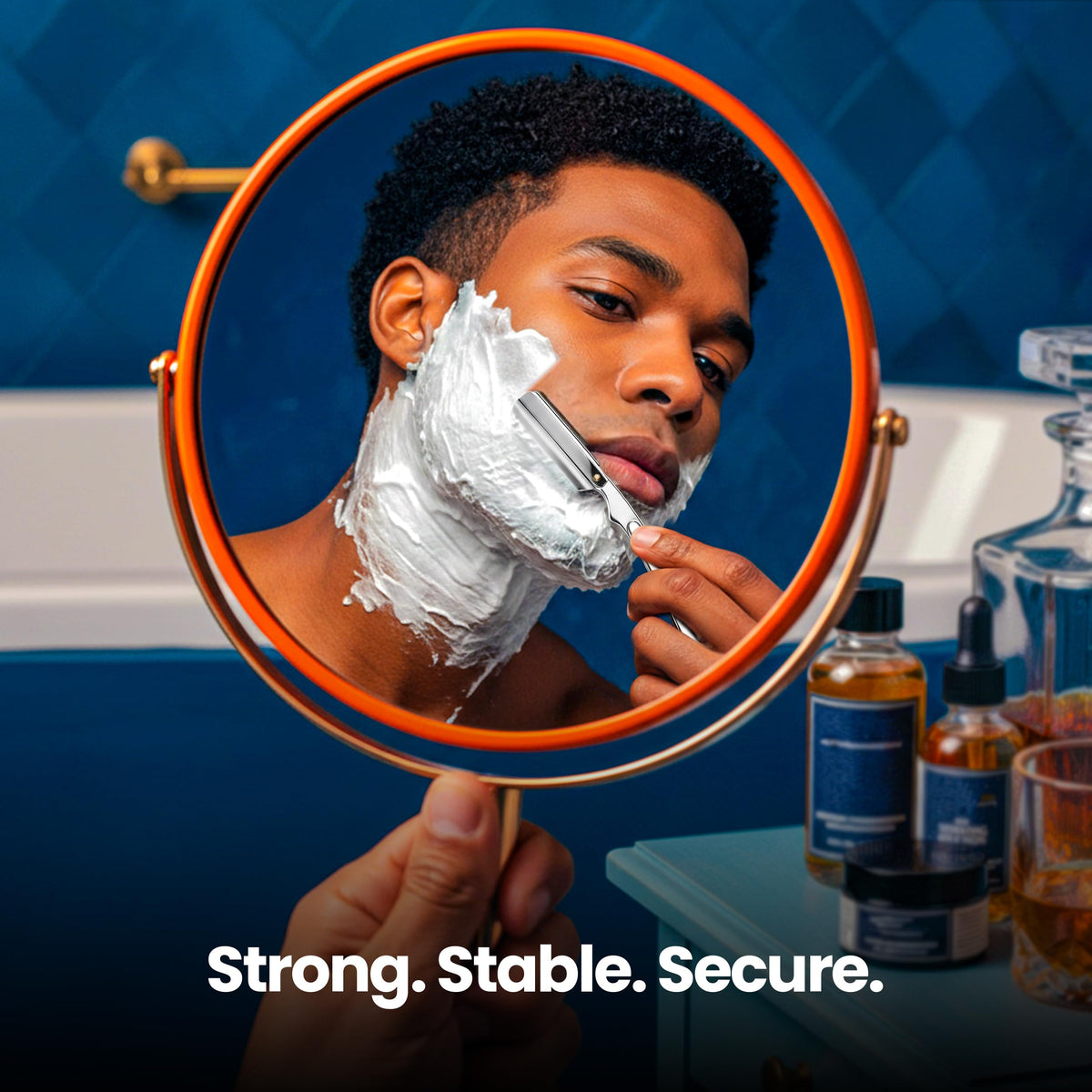Utopia Care Straight Razor with safety cap in place