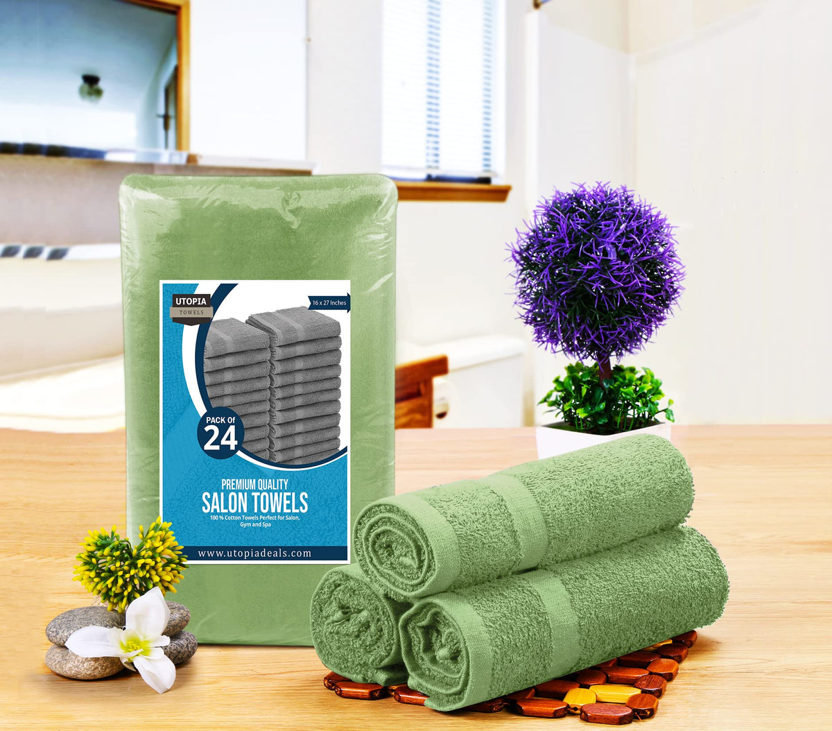 Utopia Towels 16x27 inch cotton towel close-up