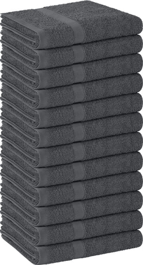 Utopia Towels Salon Towels pack of 12 grey towels stacked