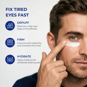 Uttse Men’s Anti Aging Eye Cream side view with texture