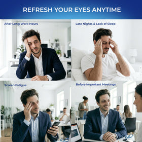 Uttse Men’s Anti Aging Eye Cream with ingredients displayed