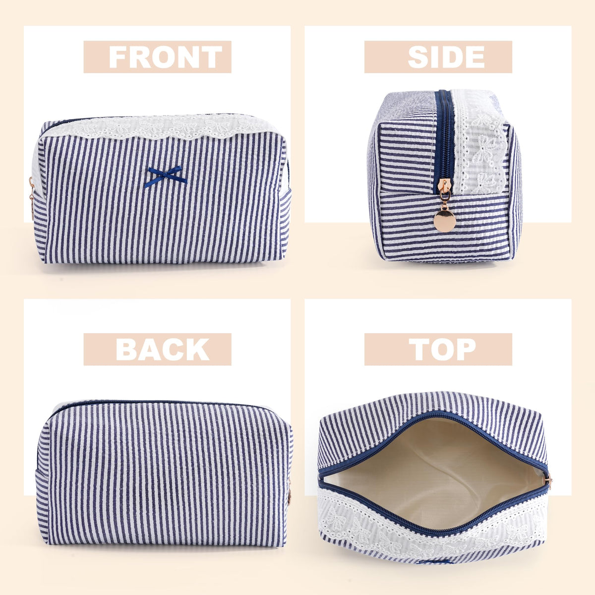 UUYUUY Makeup Bag open view displaying interior storage