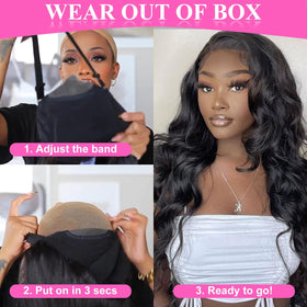 Uveous 20 Inch Glueless Wig close-up of soft texture