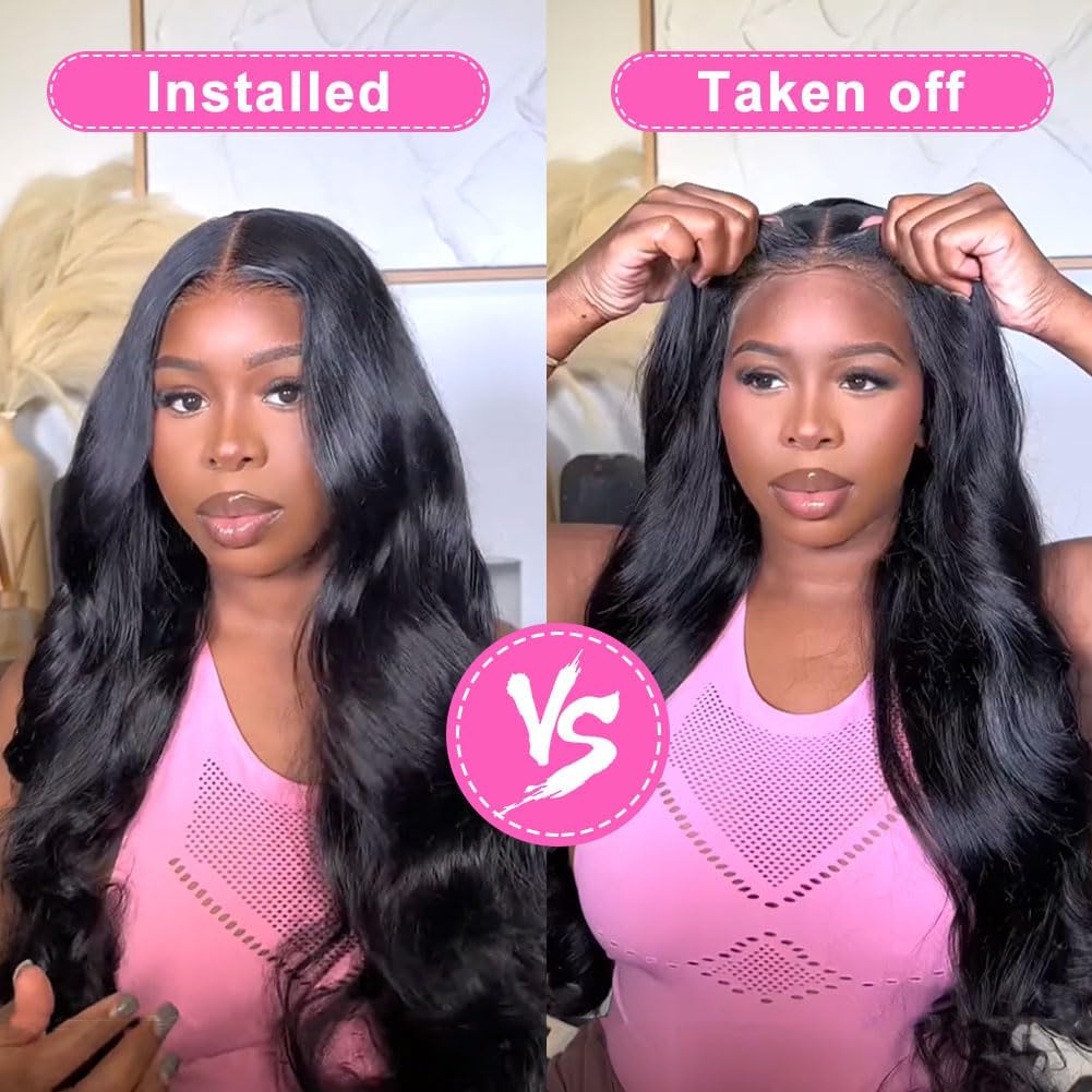 Uveous 20 Inch Glueless Wig showing 5x5 HD lace closure