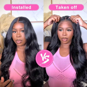 Uveous 20 Inch Glueless Wig showing 5x5 HD lace closure